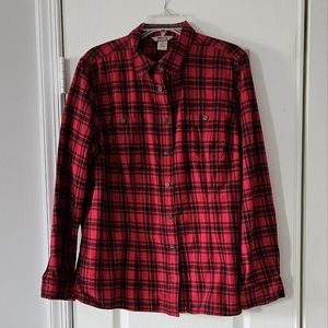 Women's Red/Black Plaid Flannel Shirt Duluth size xl